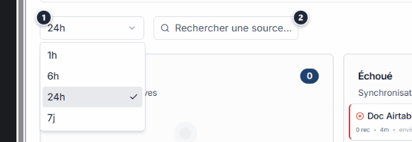Filtres de synchronisation