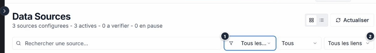 Data Sources filters